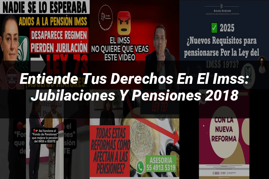 "Entiende tus Derechos en el IMSS: Jubilaciones y Pensiones 2018"