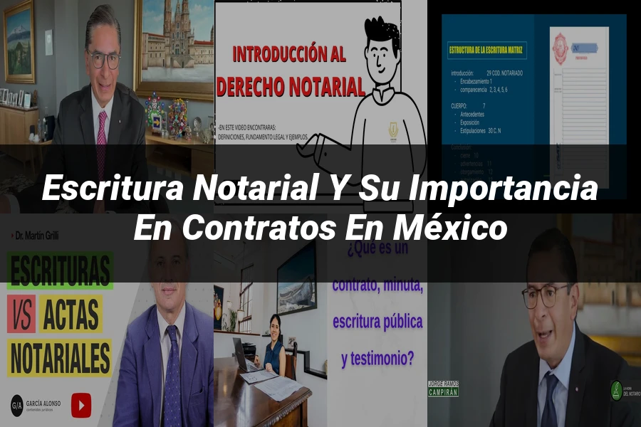 "Escritura notarial y su importancia en contratos en México"