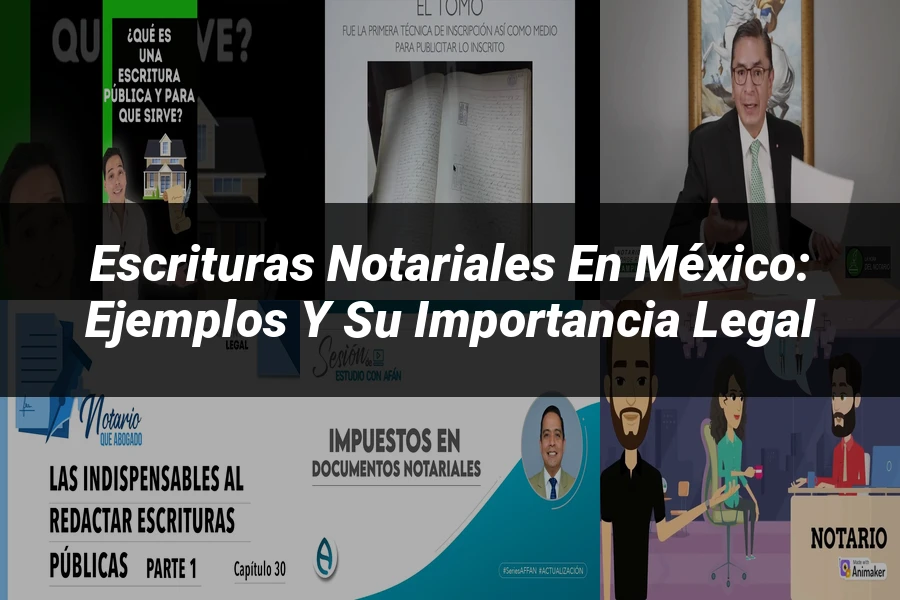 "Escrituras notariales en México: ejemplos y su importancia legal"