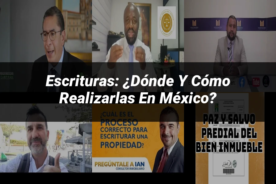 "Escrituras: ¿Dónde y Cómo Realizarlas en México?"