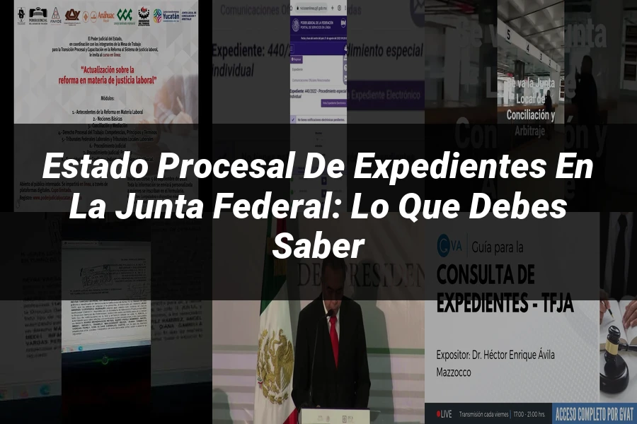 "Estado Procesal de Expedientes en la Junta Federal: Lo que Debes Saber"