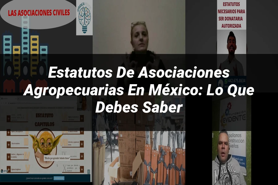 "Estatutos de Asociaciones Agropecuarias en México: Lo que Debes Saber"