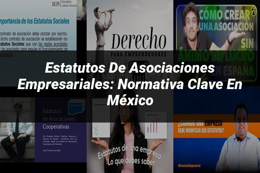 "Estatutos de Asociaciones Empresariales: Normativa Clave en México"