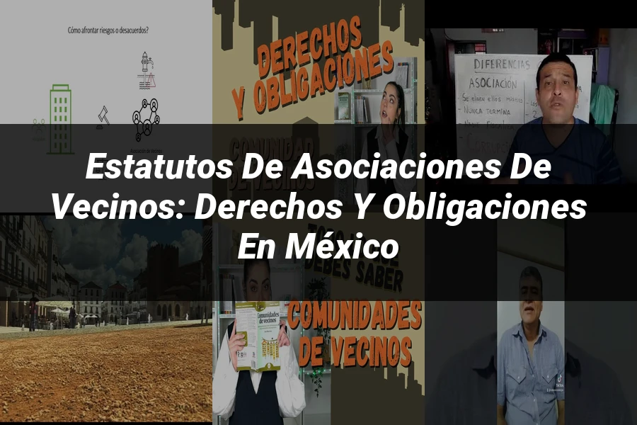"Estatutos de Asociaciones de Vecinos: Derechos y Obligaciones en México"