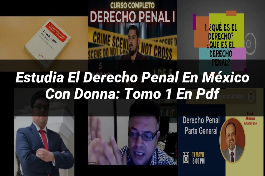 "Estudia el Derecho Penal en México con Donna: Tomo 1 en PDF"