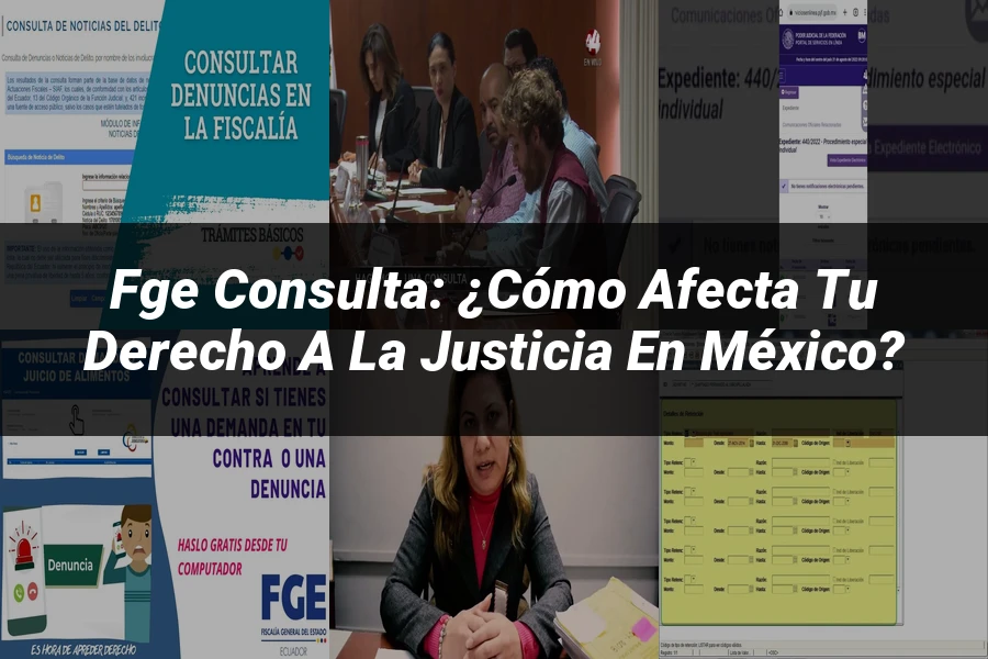 "FGE Consulta: ¿Cómo Afecta tu Derecho a la Justicia en México?"