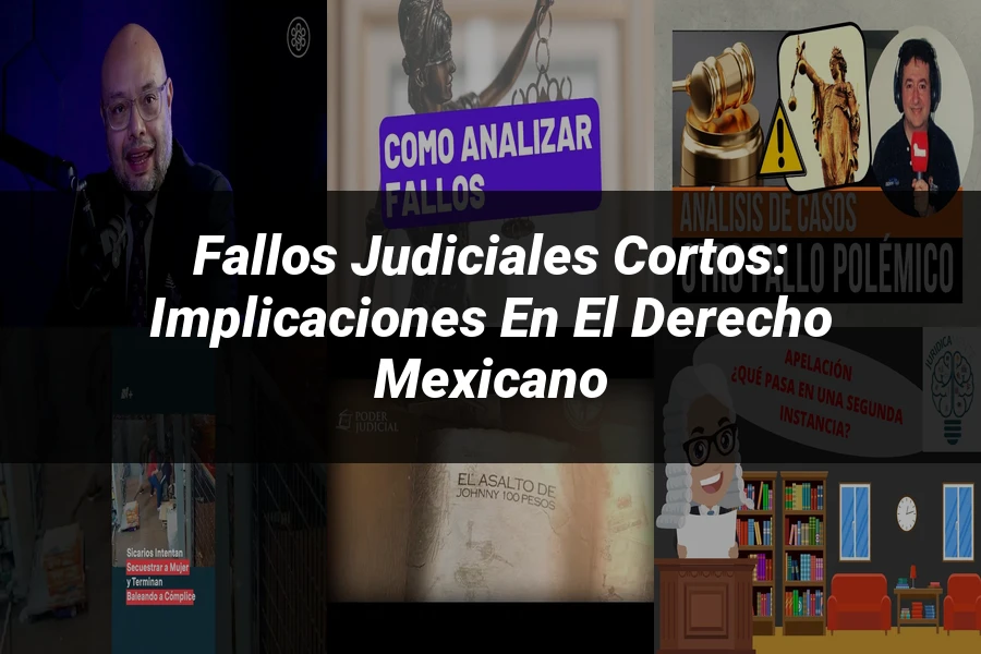 "Fallos Judiciales Cortos: Implicaciones en el Derecho Mexicano"
