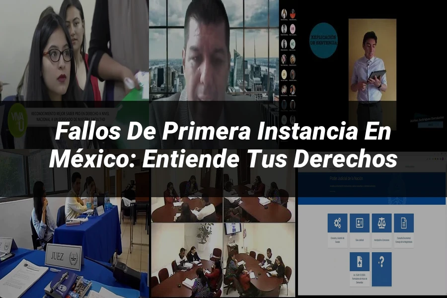 "Fallos de Primera Instancia en México: Entiende tus Derechos"