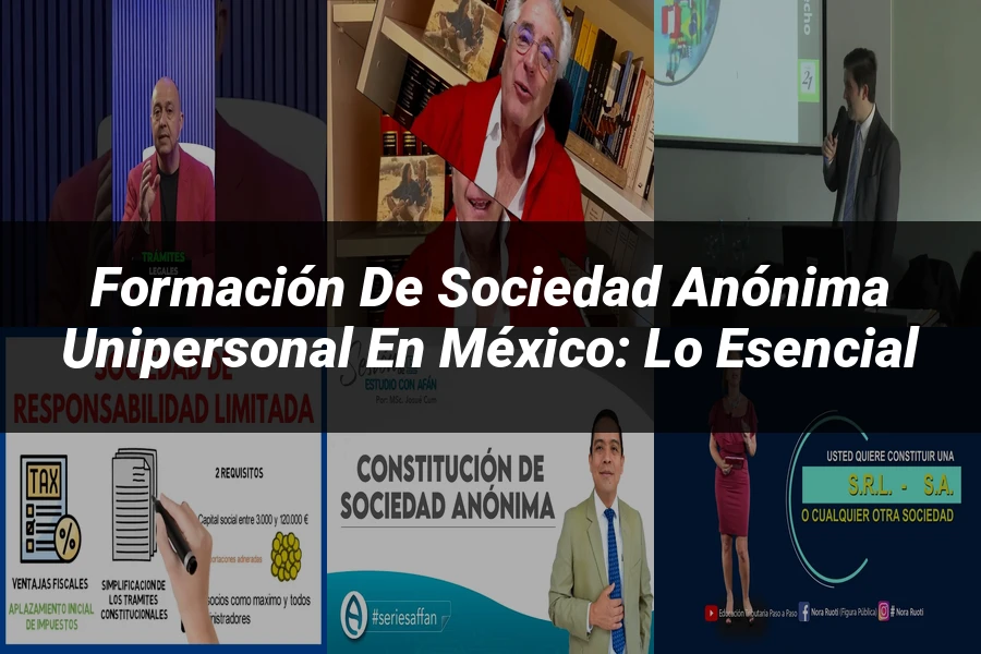 "Formación de Sociedad Anónima Unipersonal en México: Lo Esencial"