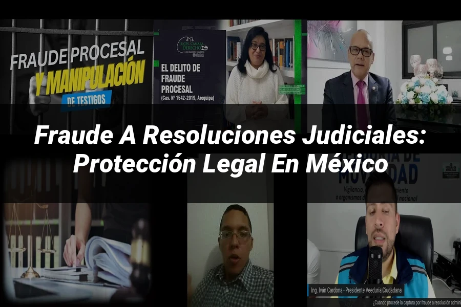 "Fraude a Resoluciones Judiciales: Protección Legal en México"