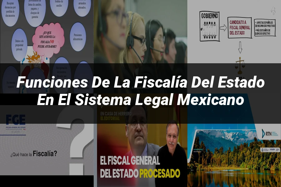 "Funciones de la fiscalía del estado en el sistema legal mexicano"