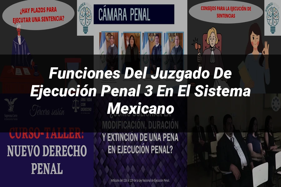 "Funciones del Juzgado de Ejecución Penal 3 en el Sistema Mexicano"