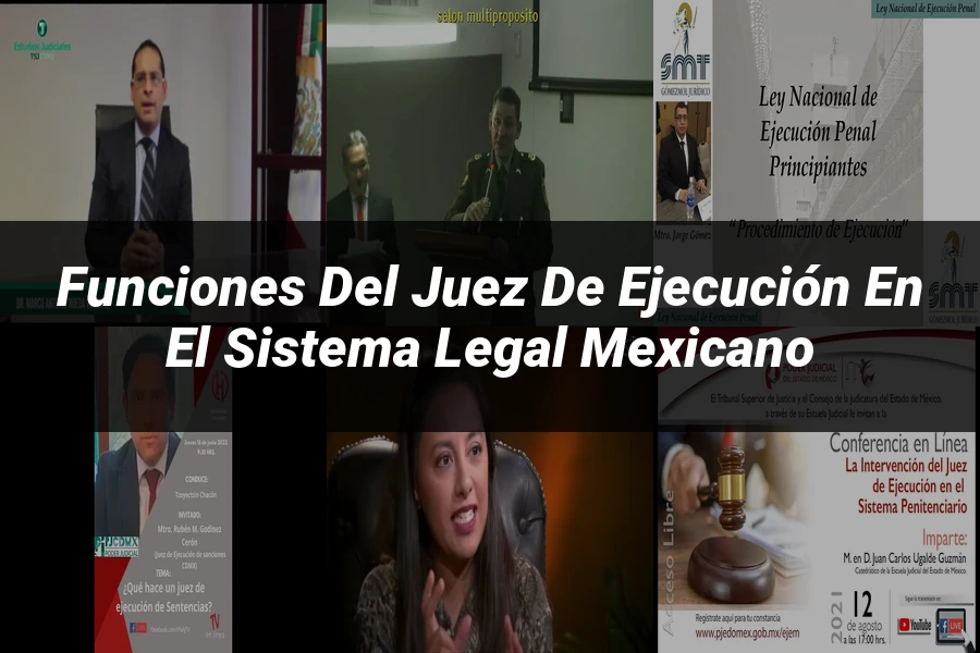 "Funciones del juez de ejecución en el sistema legal mexicano"