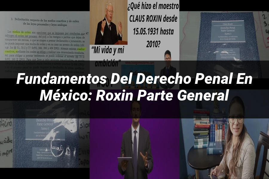"Fundamentos del Derecho Penal en México: Roxin Parte General"