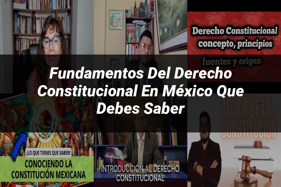 "Fundamentos del derecho constitucional en México que debes saber"
