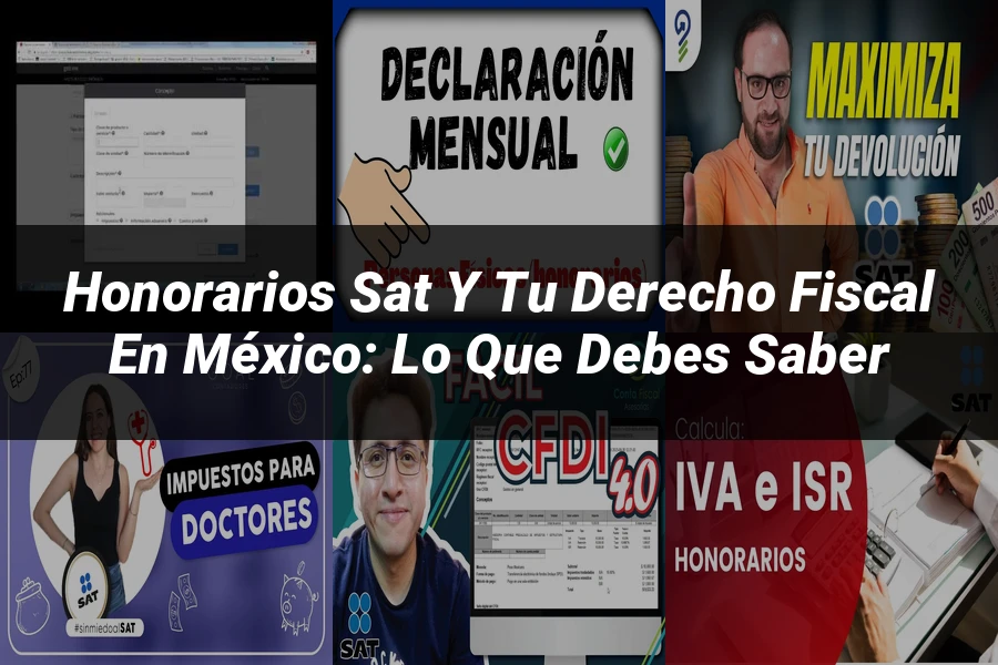 "Honorarios SAT y tu derecho fiscal en México: lo que debes saber"