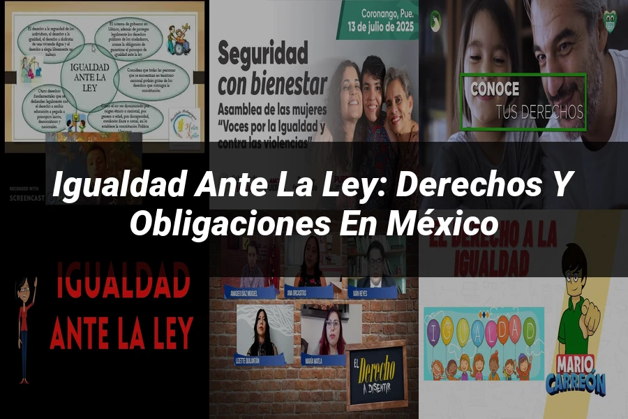 "Igualdad ante la ley: derechos y obligaciones en México"