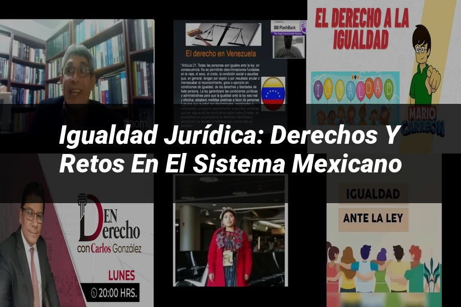 "Igualdad jurídica: derechos y retos en el sistema mexicano"