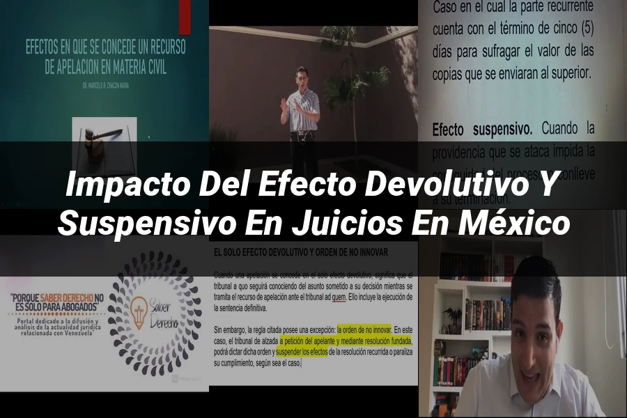 "Impacto del efecto devolutivo y suspensivo en juicios en México"
