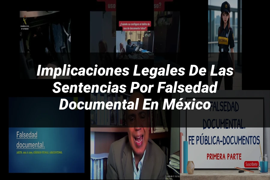 "Implicaciones Legales de las Sentencias por Falsedad Documental en México"