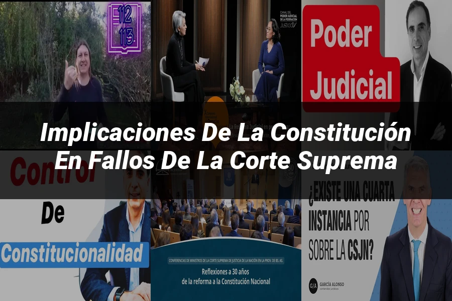"Implicaciones de la Constitución en Fallos de la Corte Suprema"