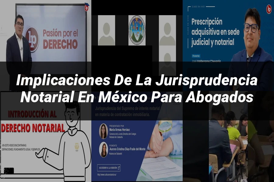 "Implicaciones de la Jurisprudencia Notarial en México para Abogados"