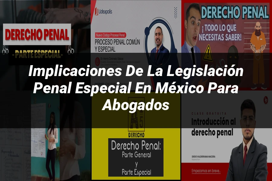 "Implicaciones de la Legislación Penal Especial en México para Abogados"