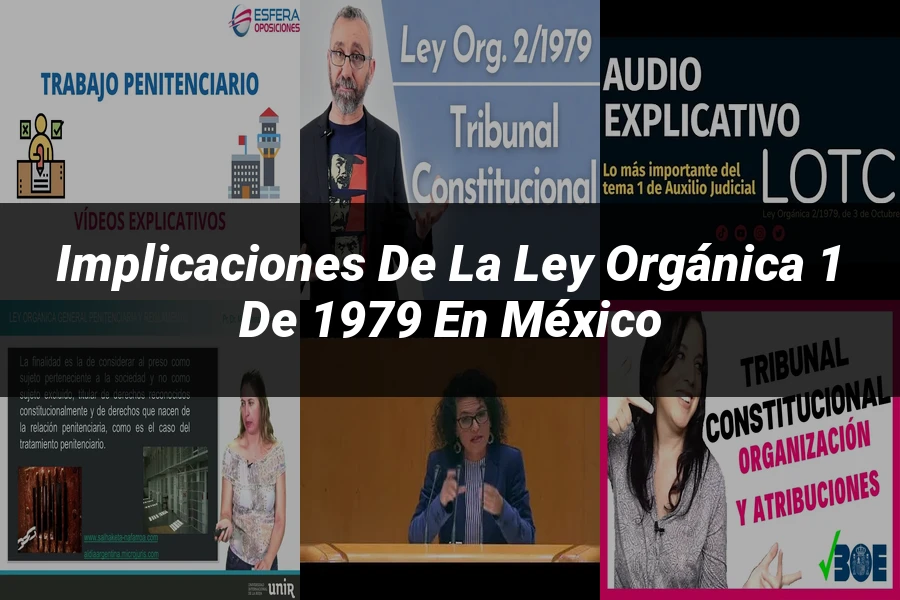"Implicaciones de la Ley Orgánica 1 de 1979 en México"