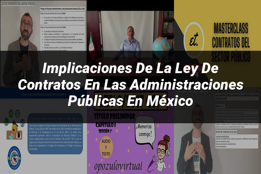 "Implicaciones de la Ley de Contratos en las Administraciones Públicas en México"