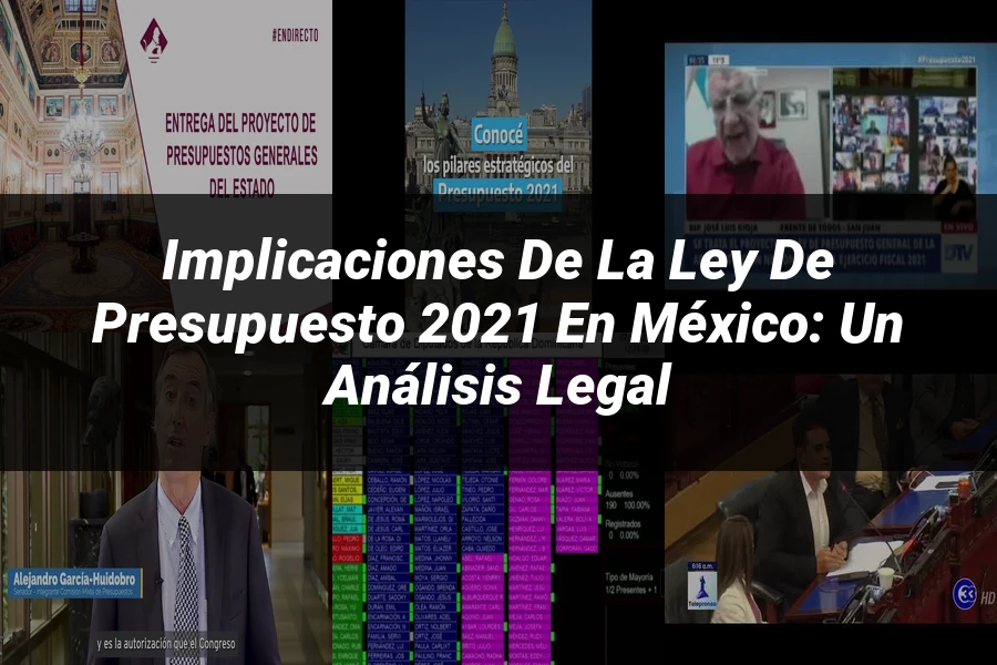 "Implicaciones de la Ley de Presupuesto 2021 en México: Un Análisis Legal