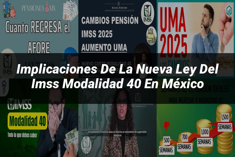 "Implicaciones de la Nueva Ley del IMSS Modalidad 40 en México"