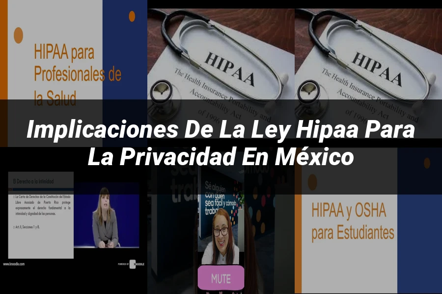 "Implicaciones de la ley HIPAA para la privacidad en México"
