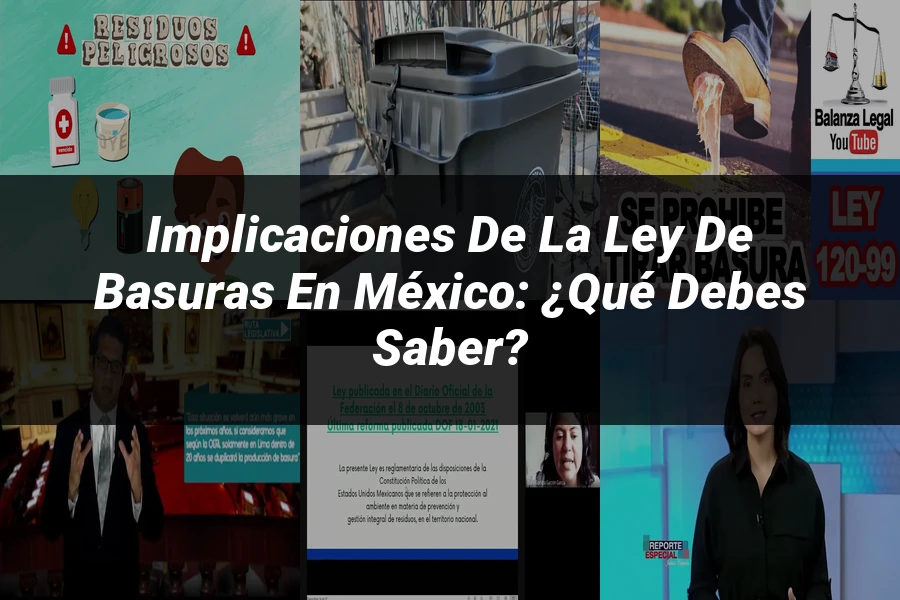 "Implicaciones de la ley de basuras en México: ¿qué debes saber?"