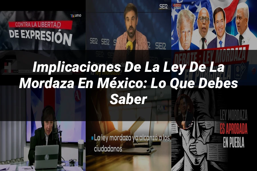 "Implicaciones de la ley de la mordaza en México: lo que debes saber"