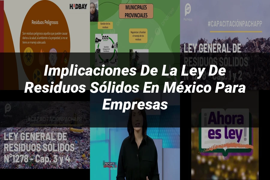 "Implicaciones de la ley de residuos sólidos en México para empresas"