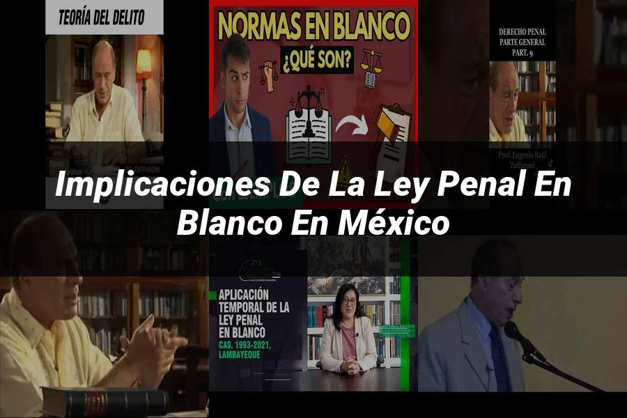 "Implicaciones de la ley penal en blanco en México"