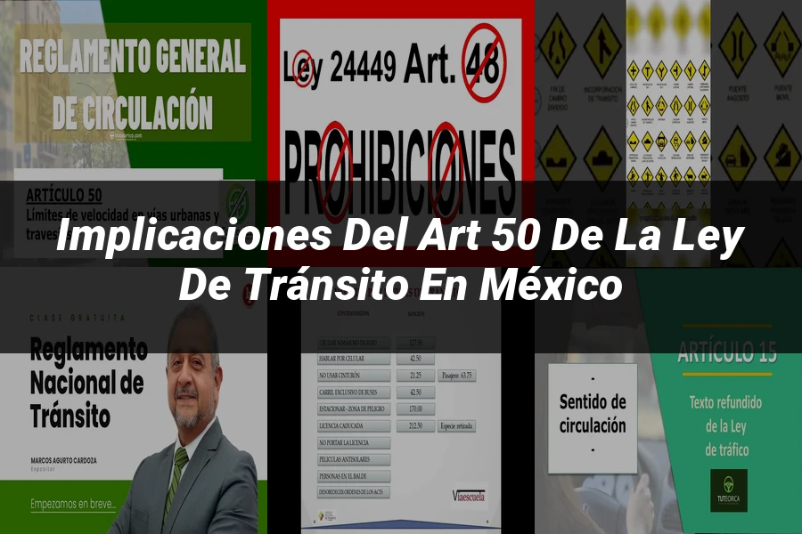 "Implicaciones del Art 50 de la Ley de Tránsito en México"