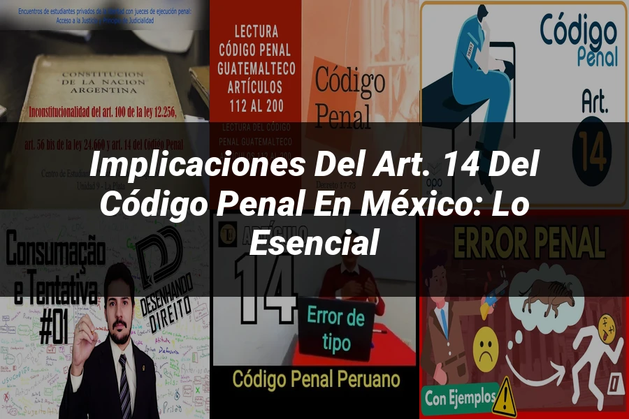 "Implicaciones del Art. 14 del Código Penal en México: Lo Esencial"
