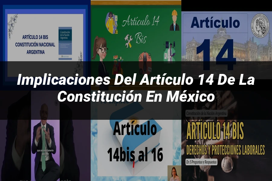 "Implicaciones del Artículo 14 de la Constitución en México"