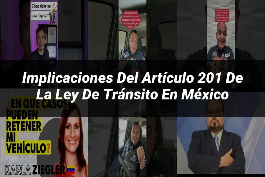 "Implicaciones del Artículo 201 de la Ley de Tránsito en México"