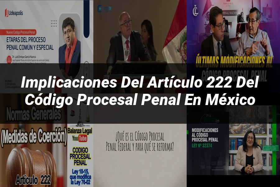 "Implicaciones del Artículo 222 del Código Procesal Penal en México"