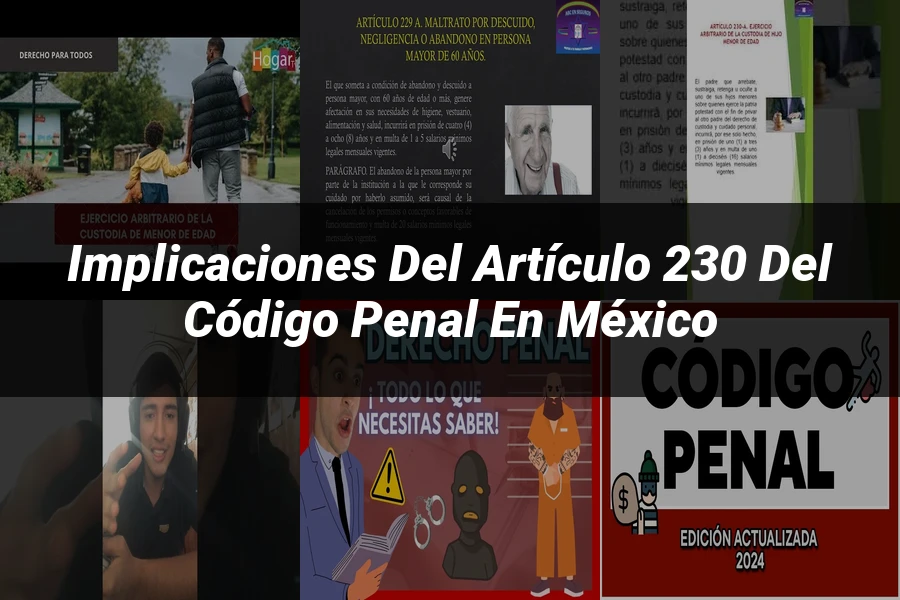 "Implicaciones del Artículo 230 del Código Penal en México"