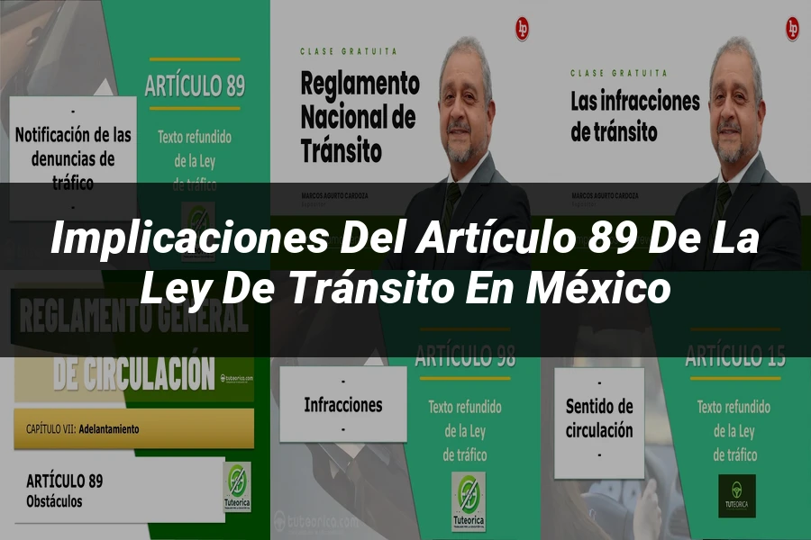 "Implicaciones del Artículo 89 de la Ley de Tránsito en México"