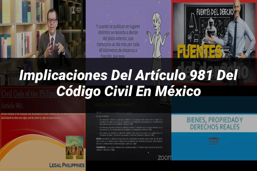 "Implicaciones del Artículo 981 del Código Civil en México"