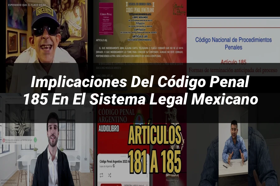 "Implicaciones del Código Penal 185 en el Sistema Legal Mexicano"