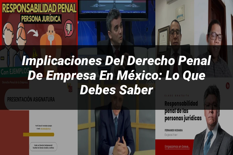 "Implicaciones del Derecho Penal de Empresa en México: Lo que Debes Saber"