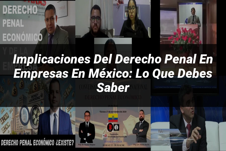 "Implicaciones del Derecho Penal en Empresas en México: Lo que Debes Saber"