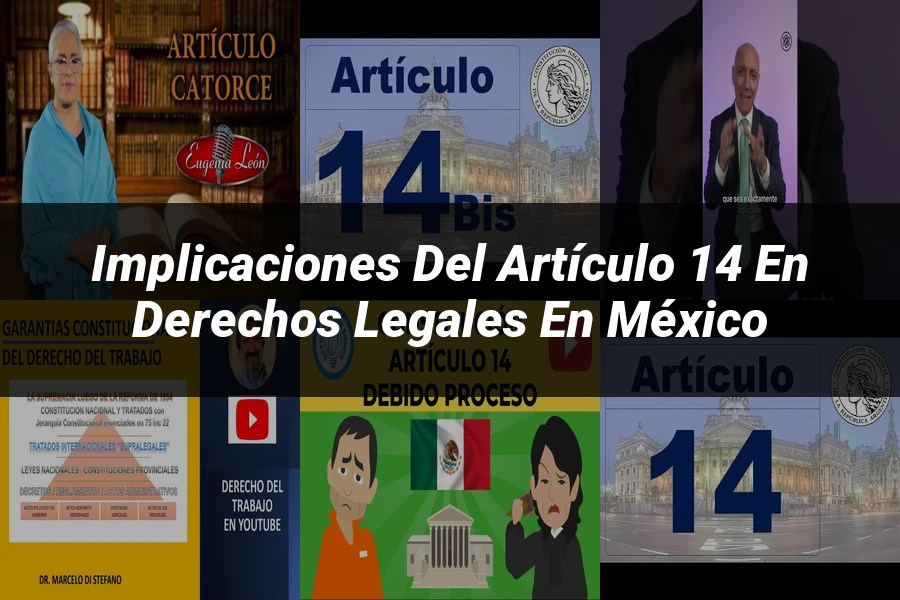 "Implicaciones del artículo 14 en derechos legales en México"