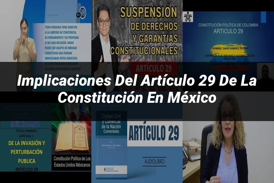"Implicaciones del artículo 29 de la Constitución en México"