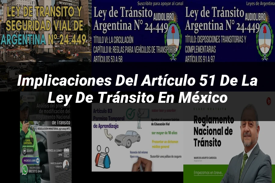 "Implicaciones del artículo 51 de la ley de tránsito en México"